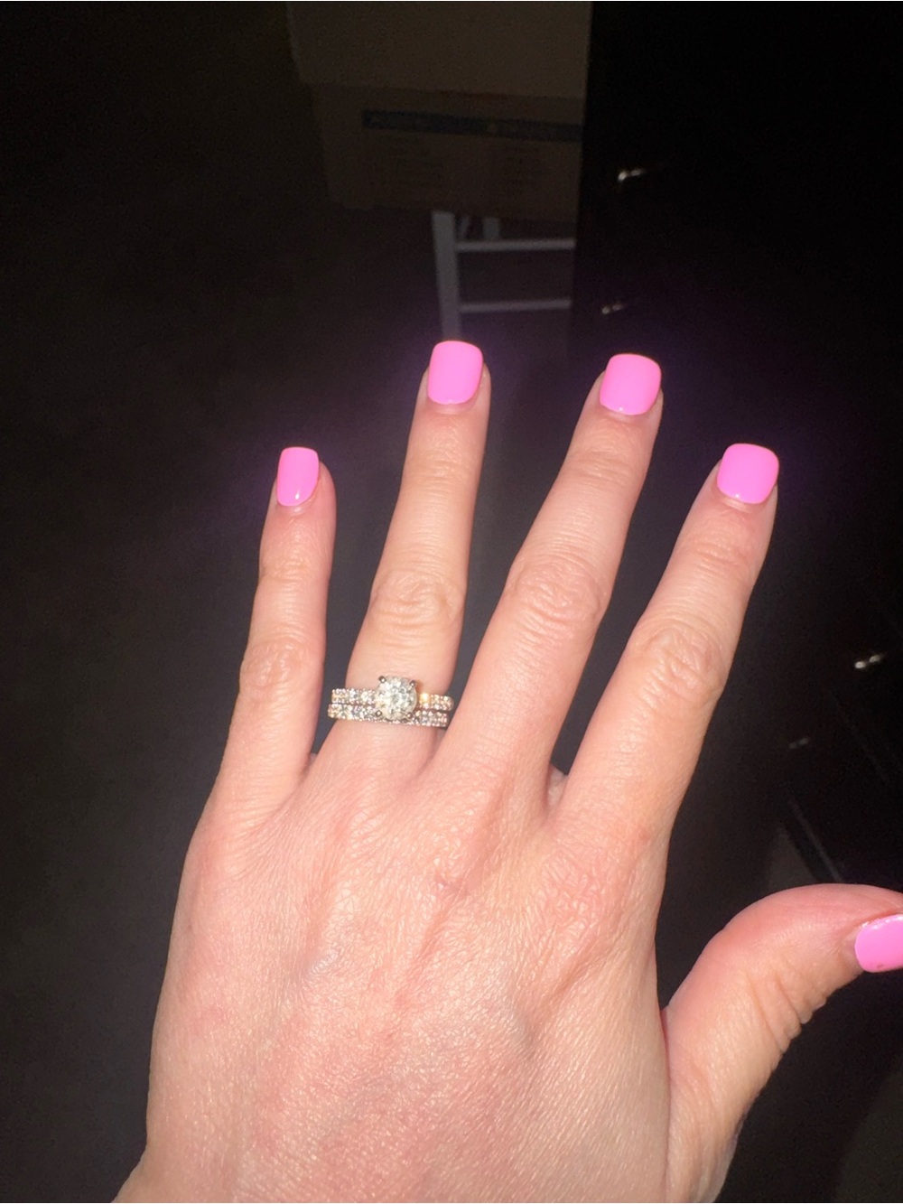Elegant Round Cut Ring Set- Size 4.5